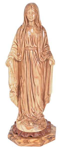 Our Lady of Grace Olive Wood Statue10.5 Inches Tall - Brown, 1 Statue