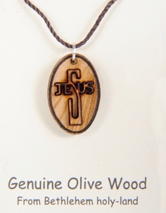 Wholesale Oval Jesus Cross Necklaces - 8,000 @ $1.35 Each