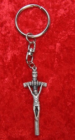 Wholesale Papal Cross Keychains - 100 Key Chains @ $2.89 Each