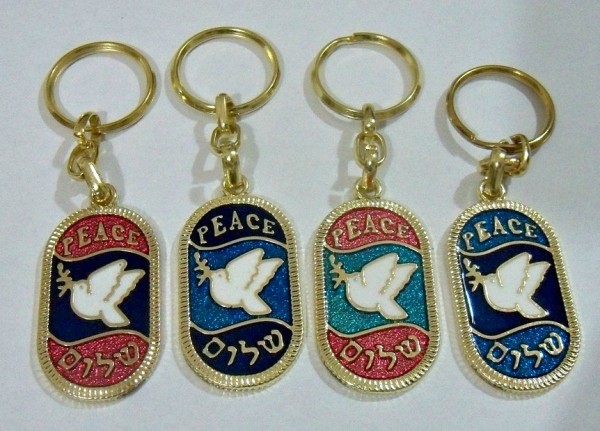 Wholesale Peace Dove Key Chains - 180 Key Chains @ $2.39 Each