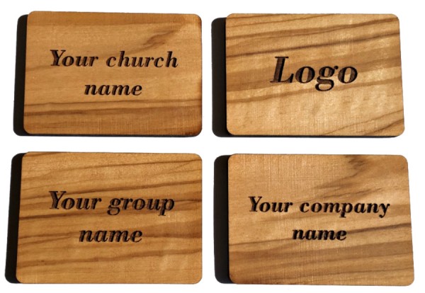 Wholesale Personalized Engraved Olive Wood Refrigerator Magnets - 100 Magnets @ $4.60 Each