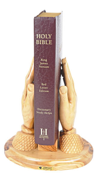 Praying Hands with Bible Statue 10 Inches Tall - Brown, 1 Statue