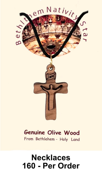 Risen Christ Cross Necklaces 1 Inch Bulk Discount - 160 @ $2.30 Each (Sale $1.99)