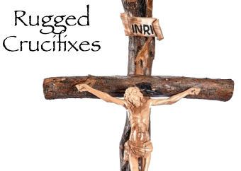 Rugged Wood Crucifixes