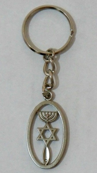 Wholesale Silver Faith Symbol Key Chains - 100 Key Chains @ $2.89 Each
