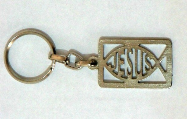 Wholesale Silver Jesus Fish Key Chains - 100 Key Chains @ $2.89 Each