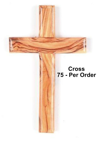 Small Olive Wood Crosses Small Quantities 4.5 Inches - 75 @ $3.19 Each