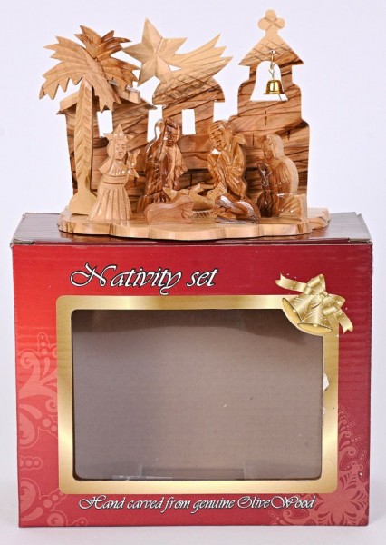 Wholesale Small Olive Wood Nativity Scenes - 1,000 Nativities @ $29.90 Each