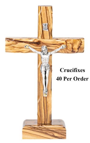 Small Standing 5.25 Inch Crucifixes Wholesale - 40 @ $8.50 Each