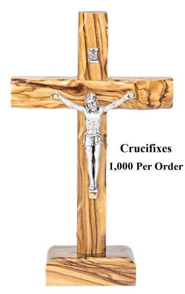 Small Standing 5.25 Inch Crucifixes Wholesale - 1,000 @ $7.15 Each
