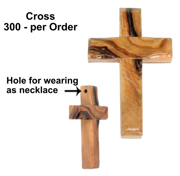 Small Wooden Crosses 2 Inches Graduated Bulk Discount - 300 Crosses @ $.98 Each