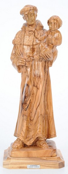 St. Anthony Statue Olive Wood 10 Inches Tall - 3 Statues @ $145.00 Each