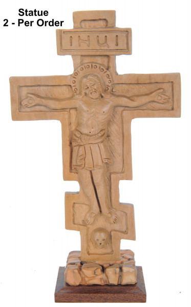 Standing Orthodox Wooden Icon of the Holy Cross 7.5 Inches - 2 Icons @ $75 Each