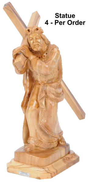 Statue of Jesus Carrying the Cross 10.5 Inches - 4 Statues @ $145.00 Each
