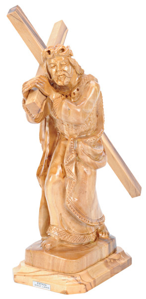Statue of Jesus Carrying the Cross 10.5 Inches - Brown, 1 Statue