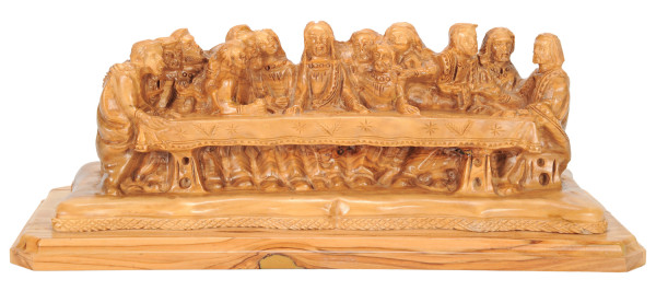 Unique Last Supper Carving 13 Inches - Brown, 1 Statue