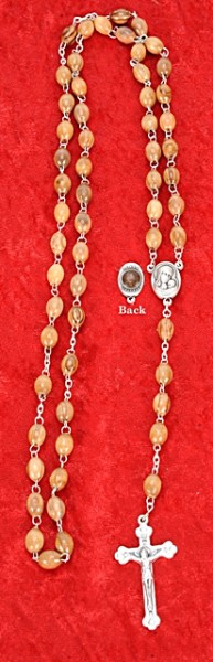 Holy Land Soil Madonna and Child Olive Wood Rosaries - 30 Rosaries @ $7.99 Each
