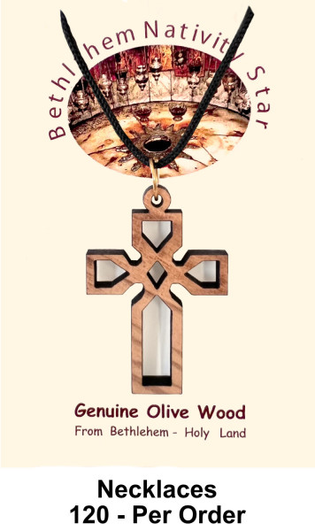 Unique Wooden Celtic Cross Necklaces 1.5 Inch Bulk Price - 120 @ $2.30 Each (Sale $1.99)