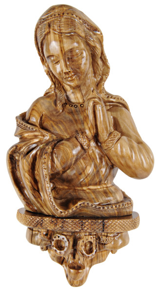 Virgin Mary Wall Statue 10 Inches Tall - Brown, 1 Statue