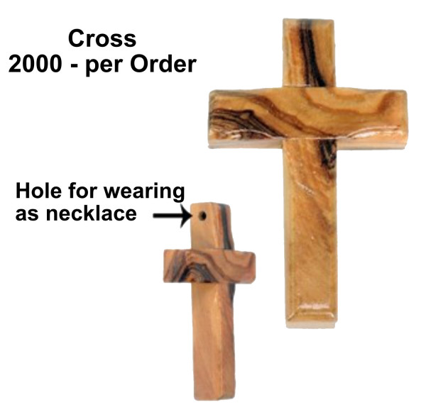 Wholesale 2 Inch Wooden Crosses - 2,000 @ $.61 Each