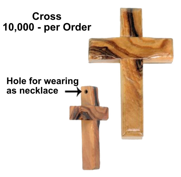 Wholesale 2 Inch Wooden Crosses - 10,000 @ $.81 Each