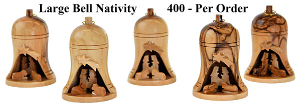 Wholesale 3.5 Inch Large Nativity Bell Ornaments - 400 Bells @ $8.45 Each