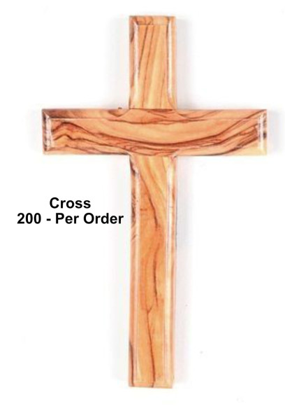 Wholesale 4.75 Inch Wooden Wall Crosses - 200 Crosses @ $2.10 Each