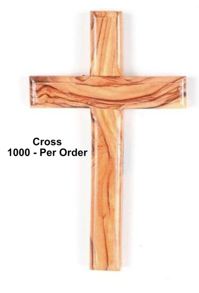 Wholesale 4.75 Inch Wooden Wall Crosses - 1,000 Crosses @ $2.57 Each