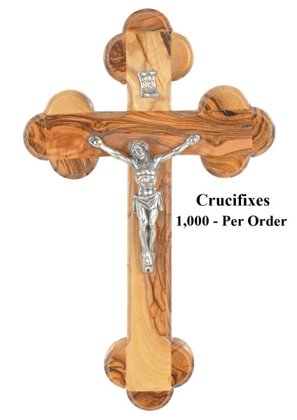 Wholesale 6.5 Inch Wall Crucifixes - 1,000 Crucifixes @ $9.50 Each