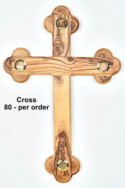 Wholesale 8.5 Inch Wall Crosses with 4 Articles - 80 @ $16.30 Each