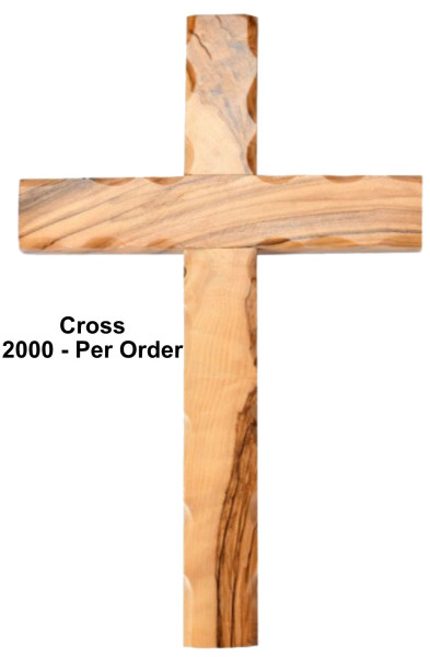 Wholesale 9.5&ldquo; Olive Wood Wall Crosses - 2,000 @ $10.98 Each