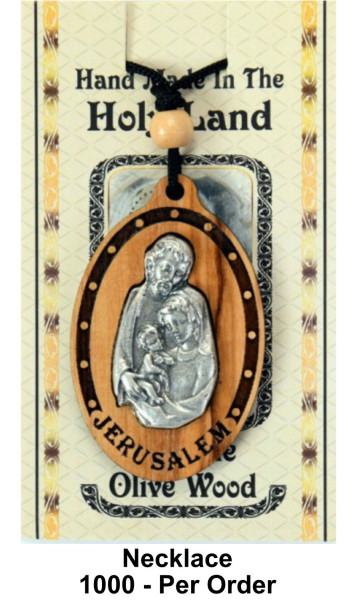 Wholesale Holy Family Necklaces | Large 2.25 Inch - 1,000 Necklaces @ $3.38 Each