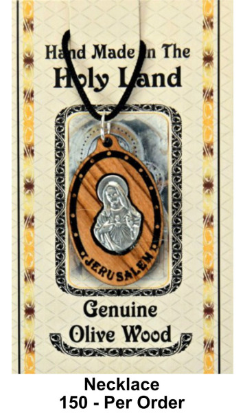 Wholesale Immaculate Heart of Mary Necklaces 1.5 Inch - 150 Necklaces @ $2.35 Each