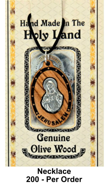 Wholesale Immaculate Heart of Mary Necklaces 1.5 Inch - 200 Necklaces @ $2.30 Each