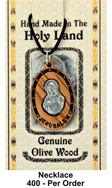 Wholesale Immaculate Heart of Mary Necklaces 1.5 Inch - 400 Necklaces @ $2.20 Each