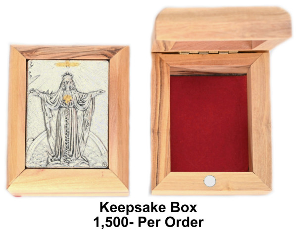 Wholesale Immaculate Heart of Mary Rosary Boxes - 1,500 @ $12.85 Each