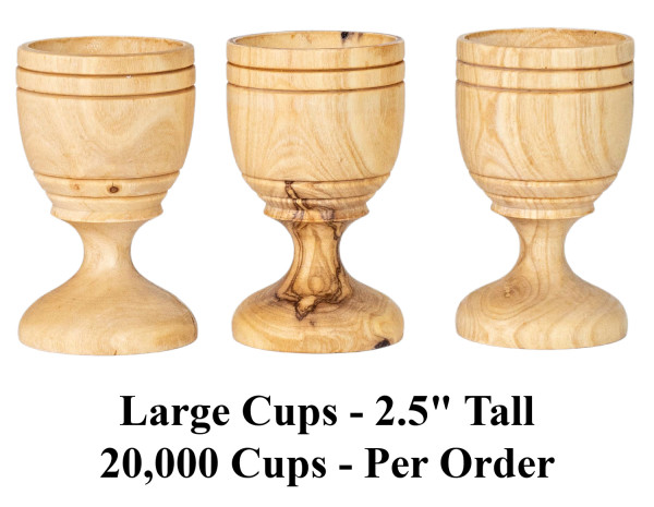 Wholesale Large Olive Wood Cups - 20,000 @ $1.68 Each