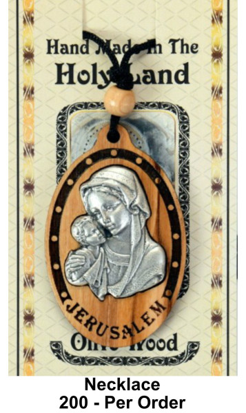 Wholesale Madonna and Child Necklaces Large 2.25 Inch - 200 Necklaces @ $3.80 Each