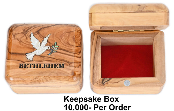 Wholesale Dove Mother of Pearl Olive Wood Keepsake Boxes - 10,000 @ $10.75 Each