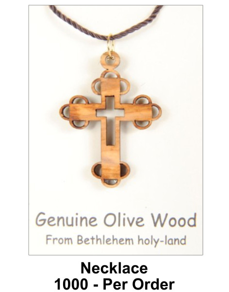 Wholesale Roman Crosses Necklaces 1.5 Inch - 1,000 @ $1.65 Each