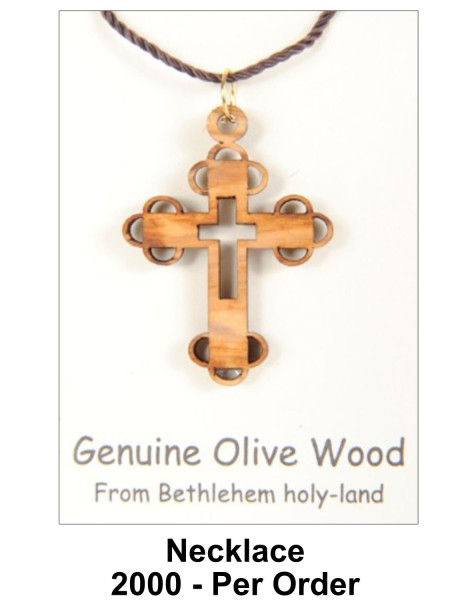 Wholesale Roman Crosses Necklaces 1.5 Inch - 2,000 @ $1.60 Each