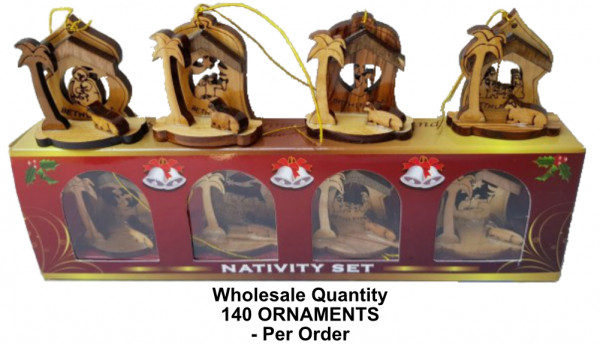 Wholesale Small Nativity Scenes Ornaments - 140 Ornaments @ $2.35 Each