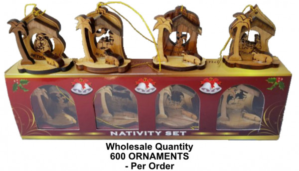 Wholesale Small Nativity Scenes Ornaments - 600 Ornaments @ $3.15 Each