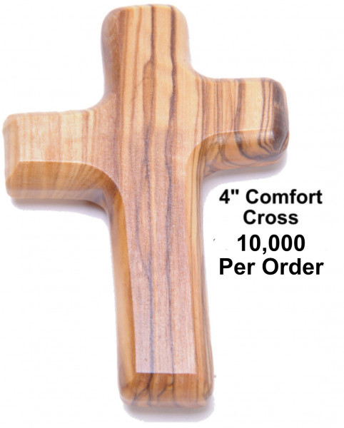 Wholesale Wooden Comfort Crosses - 10,000 Crosses @ $4.30 Each