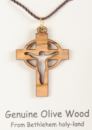 Wholesale Wooden Celtic Cross Necklaces 1.5 Inch - 20,000 @ $1.59 Each