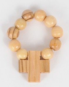 Wooden Finger Rosaries (5 @ $1.99 Each, also priced in large bulk quantities) - Brown