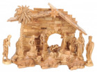 18 Piece Church Size Olive Wood Nativity Set