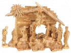 18 Piece Very Large Olive Wood Nativity Set with Camels