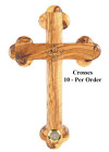 8.5 Inch Holy Spirit Wooden Wall Cross with Holy Land Soil