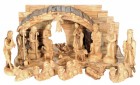 19 Piece LARGE Carved Olive Wood Nativity Set Holy Land